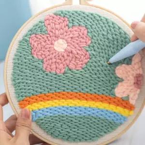 펀칭자수 패키지 펀치니들키트 스킬태교용십자수 재료 십패키지 십셋 십만들기 세트 만들기 공예세 십세