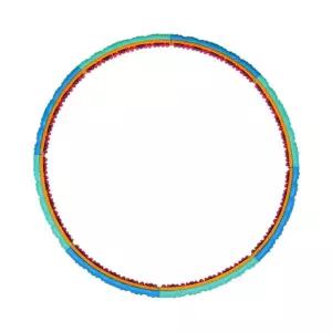 지압훌라후프 조립식 돌기 뱃살 홈트 실내 훌라후프 미니 분리식 아이워너 헬스 결합식 레이닝