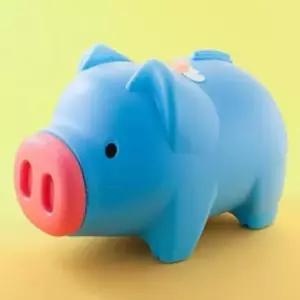 [문구/오피스] 왕대형 블루 돼지 저금통 인테리어 소품 대형 귀여운 복돼지 모양 저축통