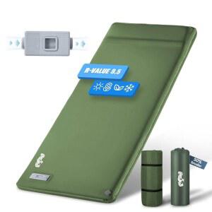 쿨서브 캠핑 수면 펌프 폼 배낭 메모리 팽창 셀프 베개 초두께 전기 포함 여행용 매트 컴팩트 패드 3.2인치 매트리스