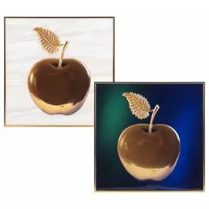 황금 사과 그림 액자 40x40 돈들어오는 금전운 풍수 금전 선물 개업 집들이 개원 카페