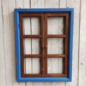 사각 창문 프레임 화이트 창문틀 나무 인테리어