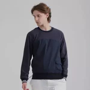 [에이치플러스몰]하프방풍 플리스 맨투맨 골프티