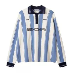 남친 니트 빈티지 셔츠 스웨터 스트라이프 루즈핏 댄디 배색 폴라 터틀넥 맨 세로 M스포1