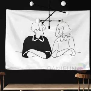 패브릭포스터 바라보기 M 그림 벽걸이 대형 인테리어 아트 빈티지 장식소품 거실 프린트