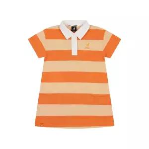 [캉골키즈](광주신세계)쿨맥스 피케 스트라이프 카라 원피스 SB 2001 오렌지_ASBCOP20010OG