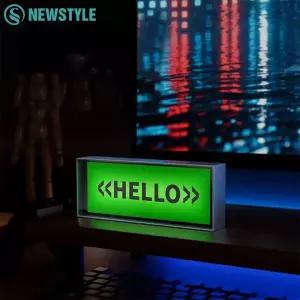 호환 RGB 양자 시계 야간 조명 스마트 IPS APP 제어 컬러 Dispaly 화면 DIY 게임 데스크탑 램프 홈 장식 선