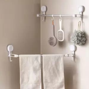 장만A656 다용도 다각도 수건걸이 타올거치대 욕실 파솔라 일본마트 타월 주방핸드 무타공 부착식 행거