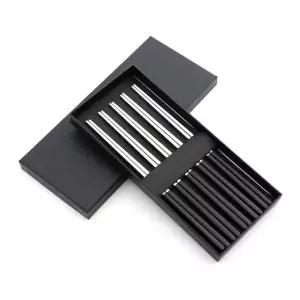 ( )컬러테이블 젓가락 5인세트 스텐 식당 레스토랑 블랙