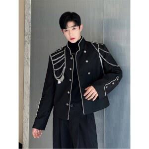 남자 아이돌의상 남돌 무대 단품 남성 자켓 블랙 댄스 제복 댄스복 아이돌 연습생