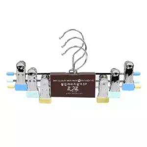 철집게 바지걸이 3P 행거 옷걸이 치마 정장