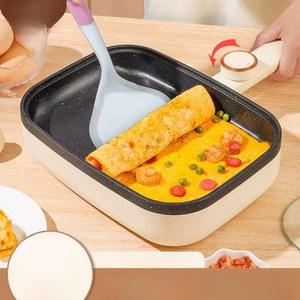 무선 전기후라이팬 원형 오믈렛 커버없음 구운 L급두단계온도조절 온도조절 미니 오일브러시