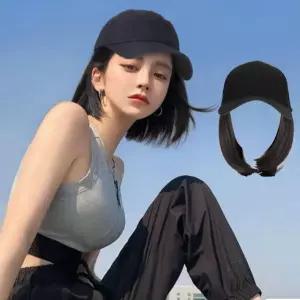 기능성 붙임머리 환우 모자가발 수술 후 외출단발볼캡