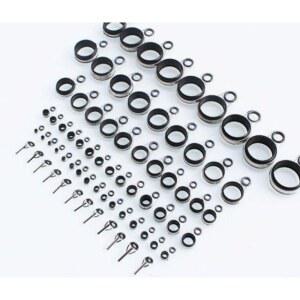 프로 낚시 가이드링 부품 완전 원투 초릿대 25MM 수리 세트 77개