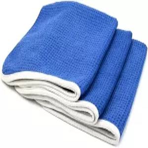 오토파이버 노 스트릭 프리크 마이크로파이버 윈도우 및 미러 와플 타월 - 3팩 파란색(16인치 x 16인치)