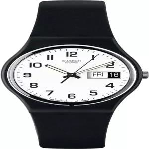 스와치 젠트 스탠다드 다시 한 번 쿼츠 워치 블랙