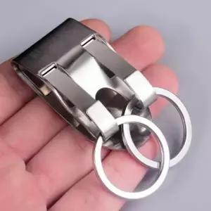 EA 휴대용 키체인 홀더 클립 열쇠고리 더블링