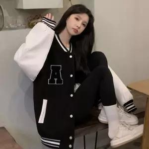 여성 모던느낌 알파벳 자수로고 오버핏 겨울 야구점퍼 GdK8+7Swg