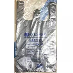 비닐쇼핑백 (검정색 28x34 70매)X50야채 쓰레기 봉투 포장용 분리수거함 스봉투 비니루 소금 통봉투 시장