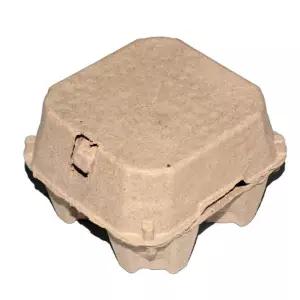 황색 4구 휴대용 밀폐형 종이계란판 계란케이스 휴대용계란케이스