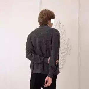 남사친 니트 캐주얼 물결 카디건 브이넥 댄디 상의 SPO마켓1