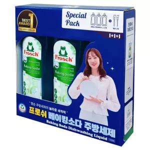 프로쉬 베이킹소다 주방세제 스페셜팩 1L 3개 펌프 2개 기름때 찌든 청소 부엌 과일세척 야채 채소 찌든？？