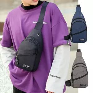 캔버스 2단 지퍼 데일리 기본 슬링백 HZk9+1PcV