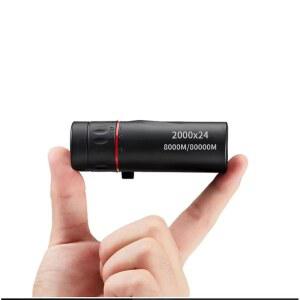 [미국배송] 2000X24 성인용 단안 초점 광학 망원경 휴대폰 어댑터 나이트 비전 경량 포켓 망원경 성인 청소년용 8000M/80000M 선물
