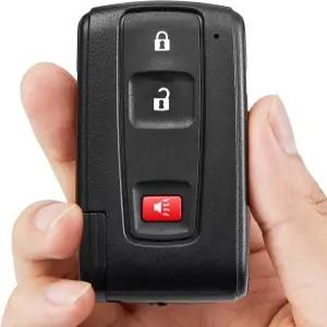 2004-2009 토요타 프리우스용 키포브 커버 핏 빈 키가 있는 교체 쉘 키리스 엔트리 케이스 3 버튼(MOZB31EG