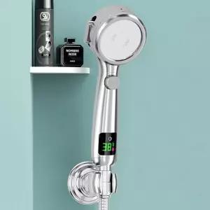 클렌 온도표시 필터 샤워기헤드 실버튼튼한 용품 교체 머리 욕실 욕실수전