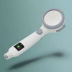 클렌 온도표시 필터 샤워기헤드 화이트측정 용품 교체 머리 욕실 욕실수전