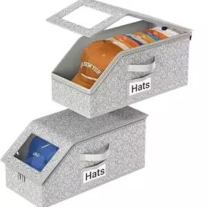 [생활] 리빙 수납 모자 정리함 공간 활용 박스 다용도 정리박스 옷 소품 수납함