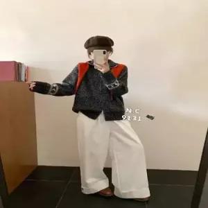 여성용 니트 캐주얼 야구 점퍼 더블 지퍼 코트 칼라 SPO마켓1