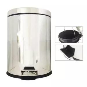 ( )원형 스텐 페달 쓰레기통 5L 보조통 분리 욕실 휴지통