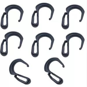 8PCS 플라스틱 S 후크 클립 자동차 메쉬 네트 탄성 로프 코드 트렁크 시트 중간 트럭 화물 여행용 루프