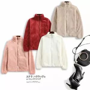 여사친 롱 캐주얼 캐시미어 코트 하이넥 플리스 다량 스웨이드 집업 야구 코랄 긴팔 점퍼 SPO마켓1