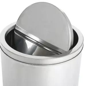 ( )원형 스텐 쓰레기통 10L 1P 원터치 스윙 뚜껑 휴지통