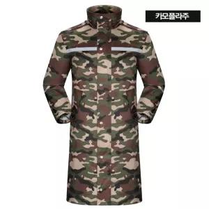 비옷 판초우의 롱코트 배달 방풍 방수 남여공용 카모플라주