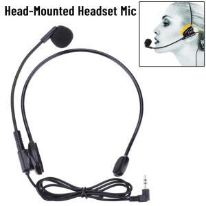 헤드 마운트 마이크 케이블 유연한 3.5mm 유선 붐 앰프 투어 가이드 강의 연설 용