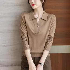 여친 니트 얇은 터틀넥 상의 봄가을 폴라 OOTD3