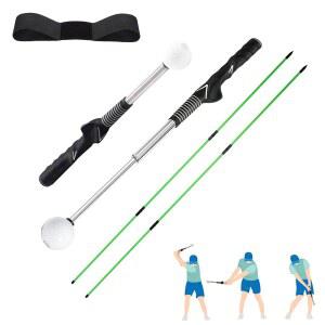 노매드스피어 리트랙터블 트레이닝 연습 실내 암 템포 보조기 골프 논슬립 스틱 근력 스윙 트레이너 밴드 얼라인먼트 그립 야외