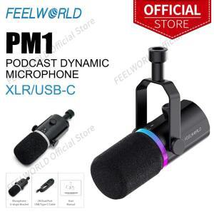 FEELWORLD PM1 XLR/USB 팟캐스팅 녹음 게임 라이브 스트리밍용 다이나믹 마이크