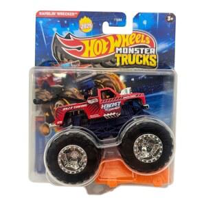 Hot Wheels Monster Trucks Ramblin' Wrecker, HWMT Back to Basics 2/6, 크러시드 카, 다이캐스트 포함
