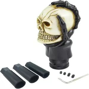 아렌벨 스컬 시프터 노브 자동차 레이싱 기어 레버 스틱 스켈레톤 시프트 핸들 대부분의 수동 자동 차량