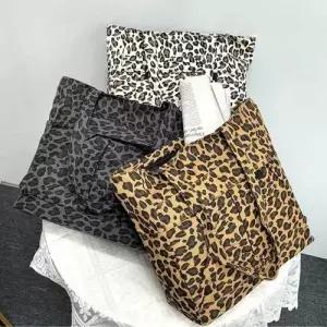 숄더백 호피 레오파드 스퀘어모양 대용량 쇼퍼백 일상 WFFY3PC