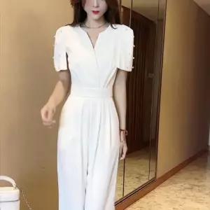 여성 반팔 점프슈트 여름 루즈핏 정장 오버롤