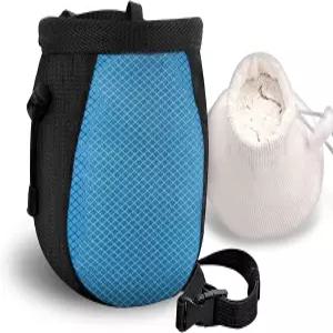 암벽 등반을 위한 YERGOFE 클라이밍 초크백 - 초크볼 포함 등반 장비용 조절 가능한 블랙 볼더링