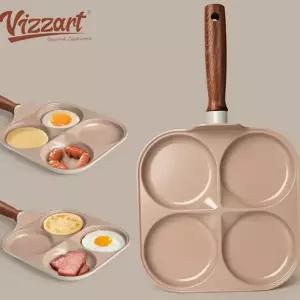 4구 에그 팬 다용도 분리형 휴대용 ih 에그 팬 요리 캠핑 주방 홈브런치 캠핑용 식사 호떡 아침