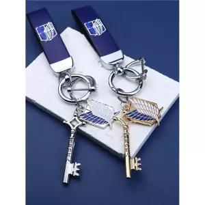 진격의거인 키링 조사병단 열쇠고리 금속 가죽 선물
