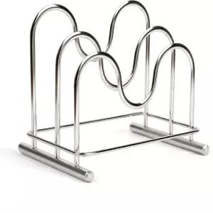 LENITH 304 스테인리스 스틸 와이어 도마 홀더 선반 정리 주방 단면 2개 포함